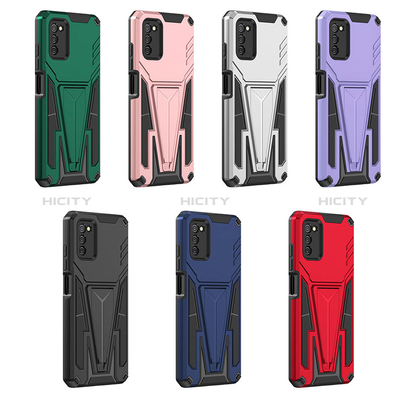 Custodia Silicone e Plastica Opaca Cover con Supporto MQ1 per Samsung Galaxy A02s