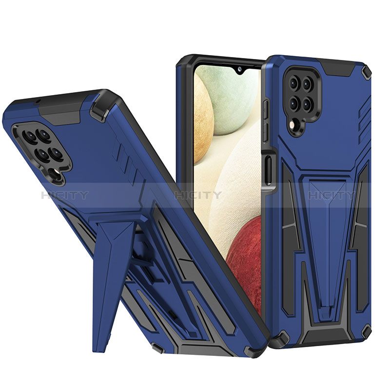 Custodia Silicone e Plastica Opaca Cover con Supporto MQ1 per Samsung Galaxy A12 Nacho