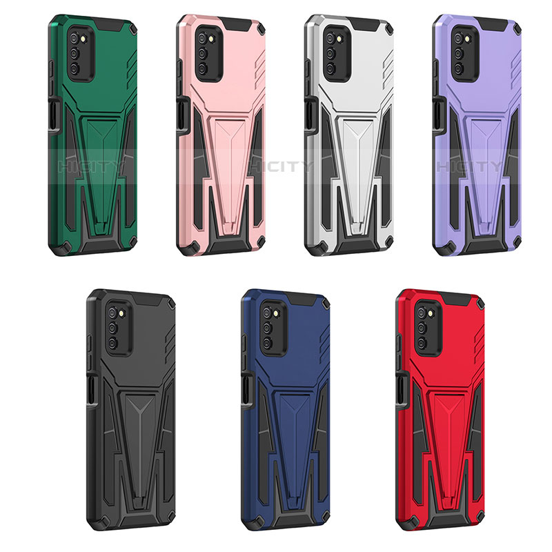 Custodia Silicone e Plastica Opaca Cover con Supporto MQ1 per Samsung Galaxy M02s