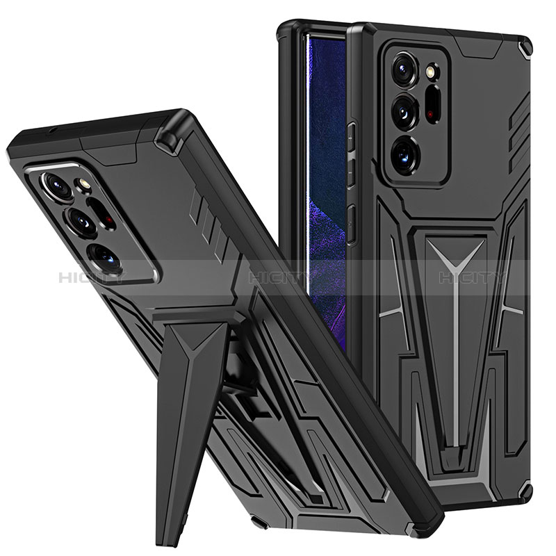 Custodia Silicone e Plastica Opaca Cover con Supporto MQ1 per Samsung Galaxy Note 20 Ultra 5G