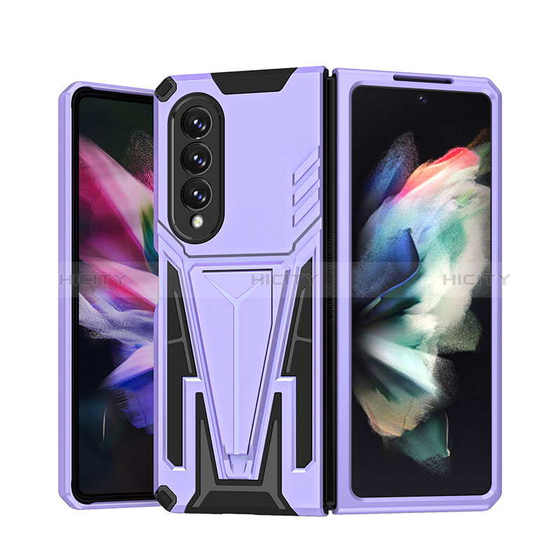 Custodia Silicone e Plastica Opaca Cover con Supporto MQ1 per Samsung Galaxy Z Fold3 5G