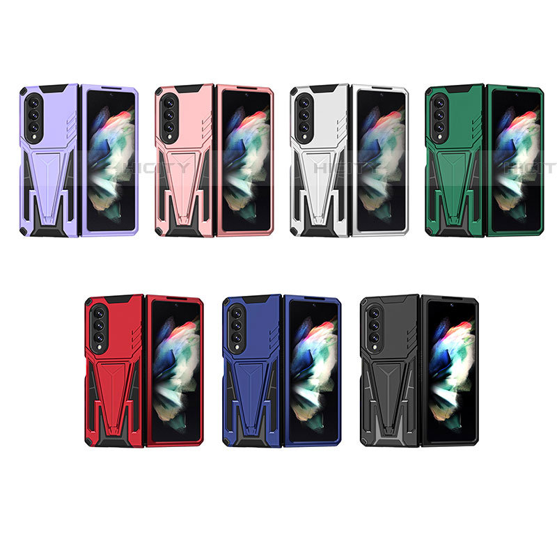 Custodia Silicone e Plastica Opaca Cover con Supporto MQ1 per Samsung Galaxy Z Fold4 5G