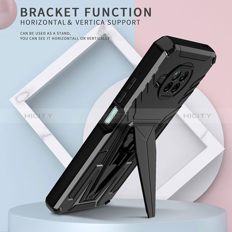 Custodia Silicone e Plastica Opaca Cover con Supporto MQ1 per Xiaomi Mi 10i 5G