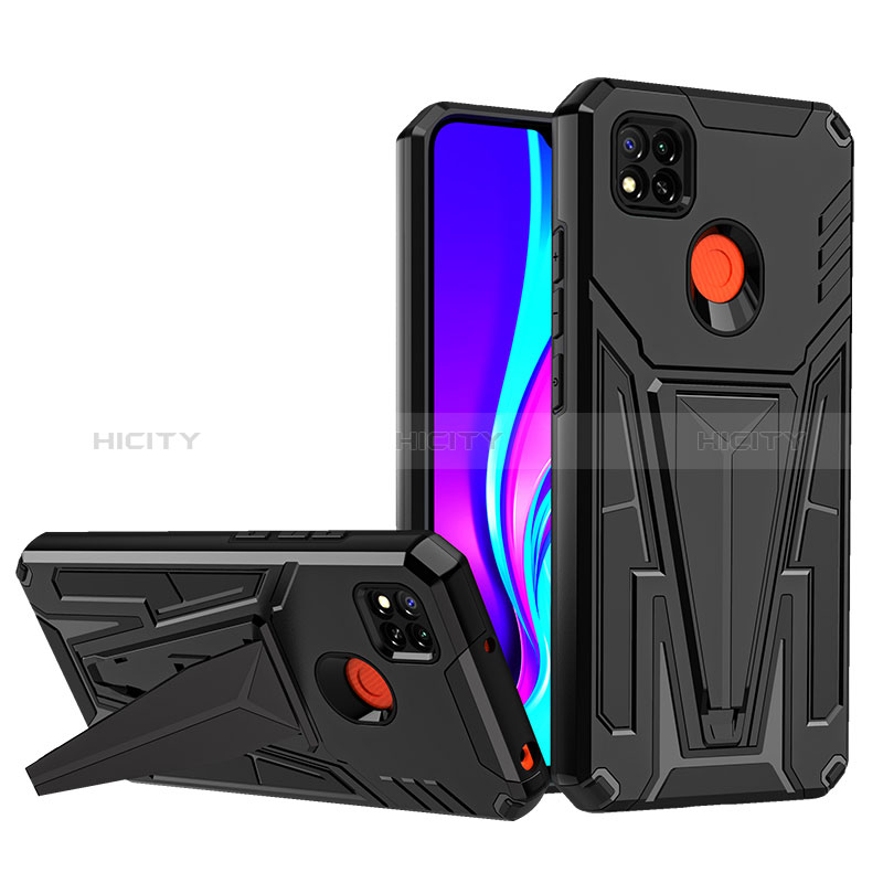 Custodia Silicone e Plastica Opaca Cover con Supporto MQ1 per Xiaomi Redmi 9 India