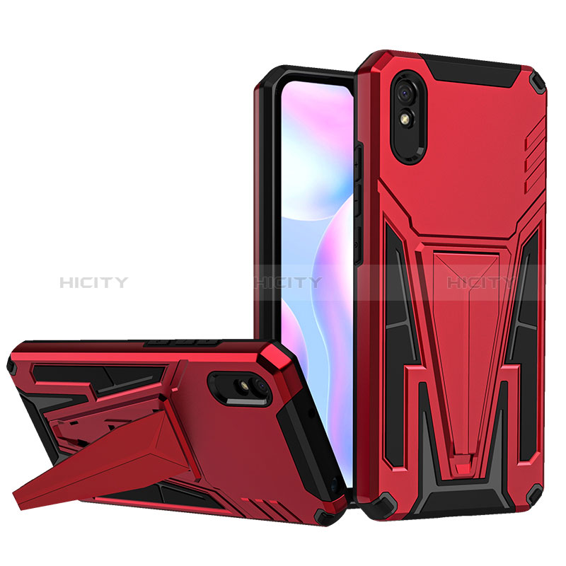 Custodia Silicone e Plastica Opaca Cover con Supporto MQ1 per Xiaomi Redmi 9i