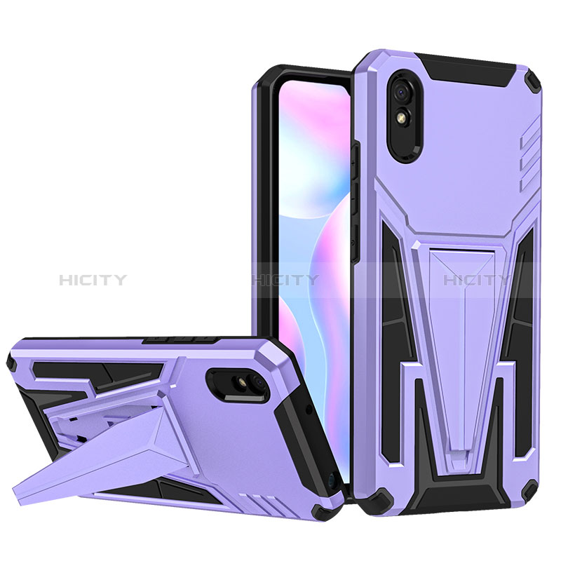 Custodia Silicone e Plastica Opaca Cover con Supporto MQ1 per Xiaomi Redmi 9i