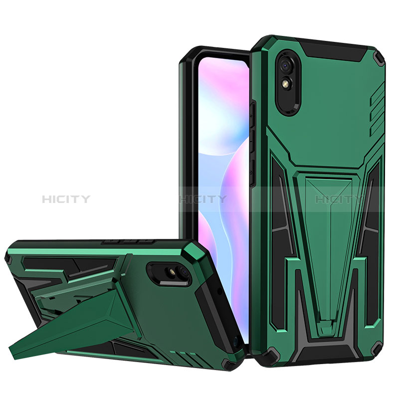 Custodia Silicone e Plastica Opaca Cover con Supporto MQ1 per Xiaomi Redmi 9i