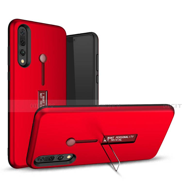 Custodia Silicone e Plastica Opaca Cover con Supporto P01 per Huawei P20 Pro