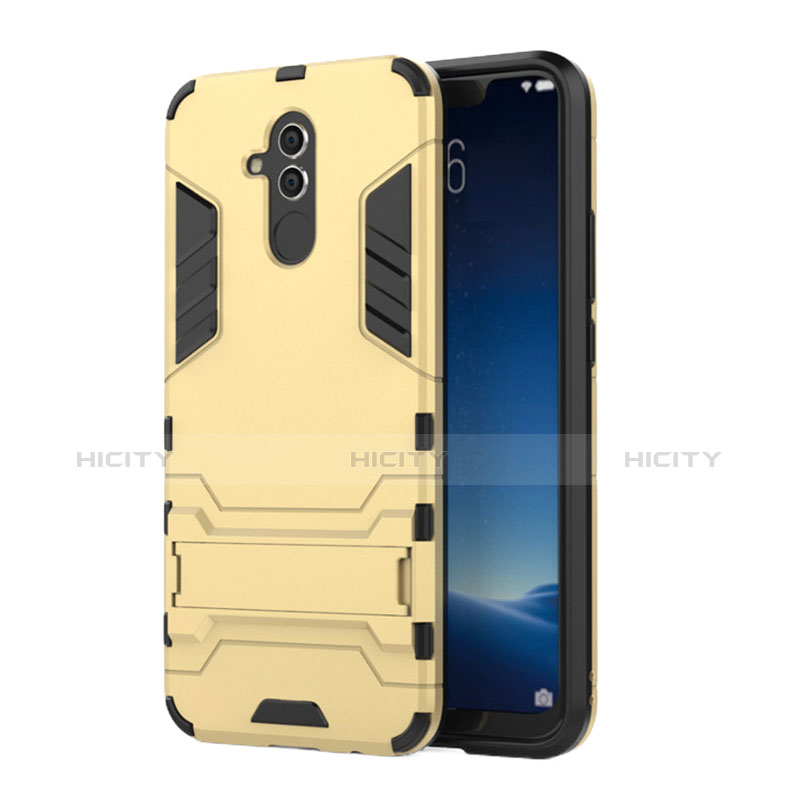 Custodia Silicone e Plastica Opaca Cover con Supporto per Huawei Maimang 7 Oro