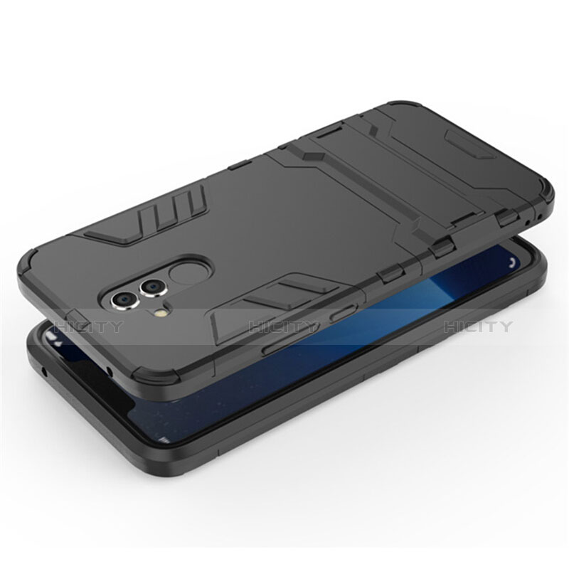 Custodia Silicone e Plastica Opaca Cover con Supporto per Huawei Mate 20 Lite