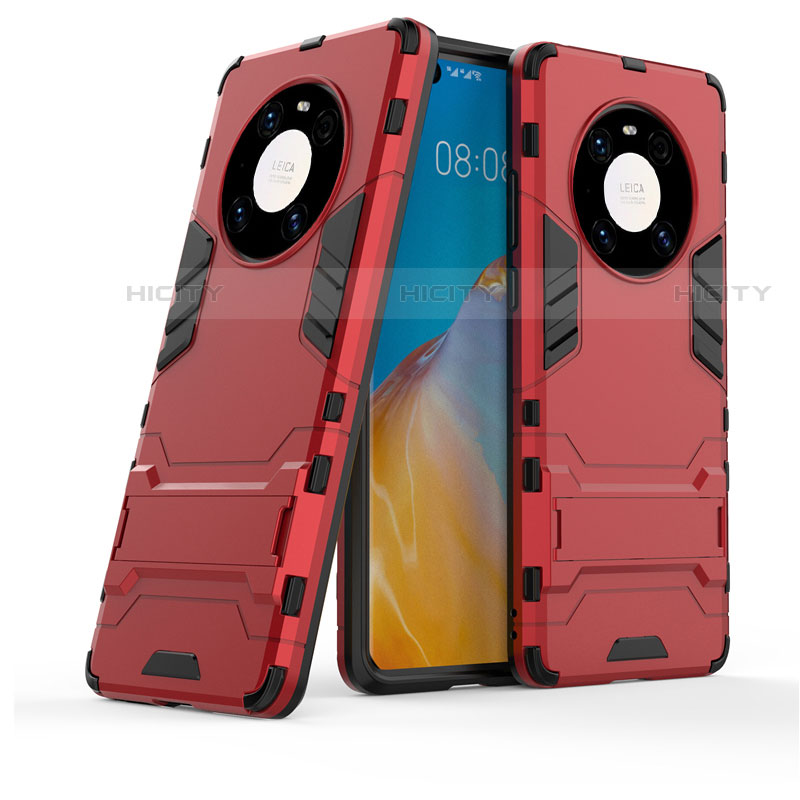 Custodia Silicone e Plastica Opaca Cover con Supporto per Huawei Mate 40 Pro