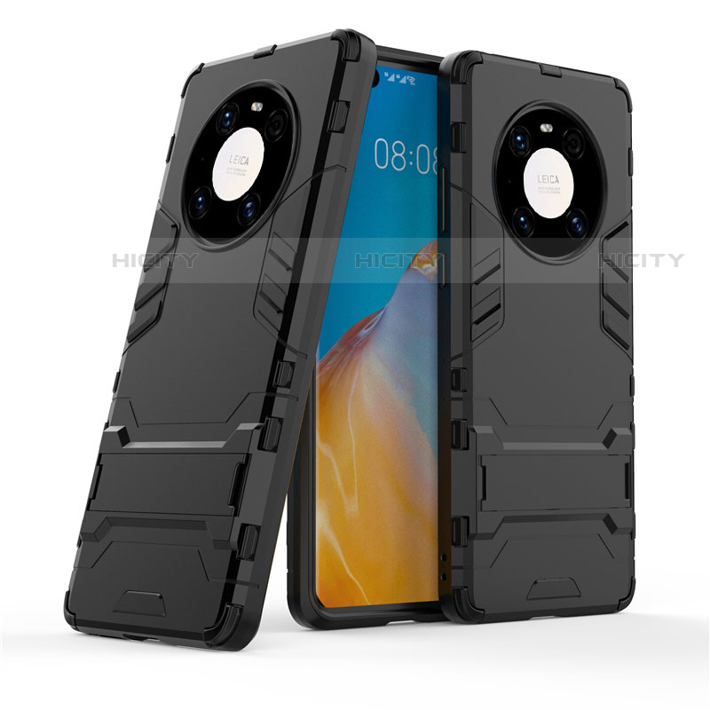 Custodia Silicone e Plastica Opaca Cover con Supporto per Huawei Mate 40 Pro