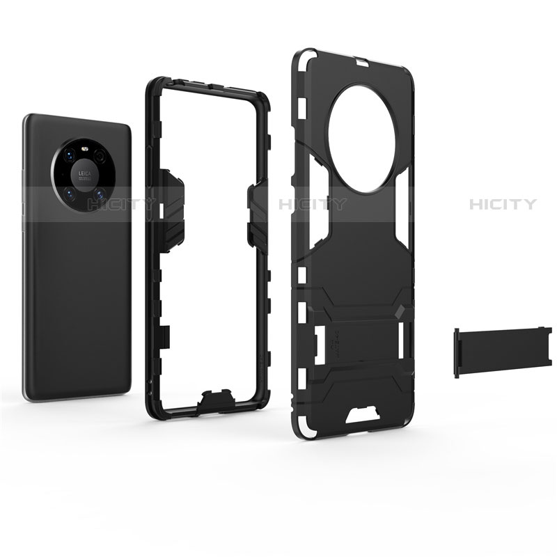 Custodia Silicone e Plastica Opaca Cover con Supporto per Huawei Mate 40 Pro