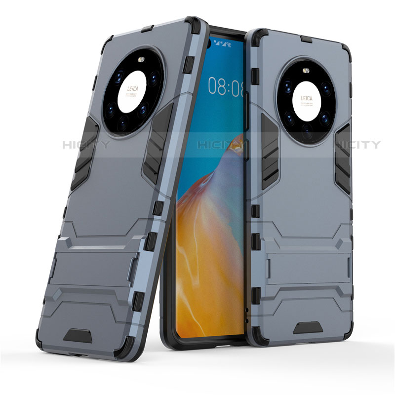 Custodia Silicone e Plastica Opaca Cover con Supporto per Huawei Mate 40 Pro+ Plus