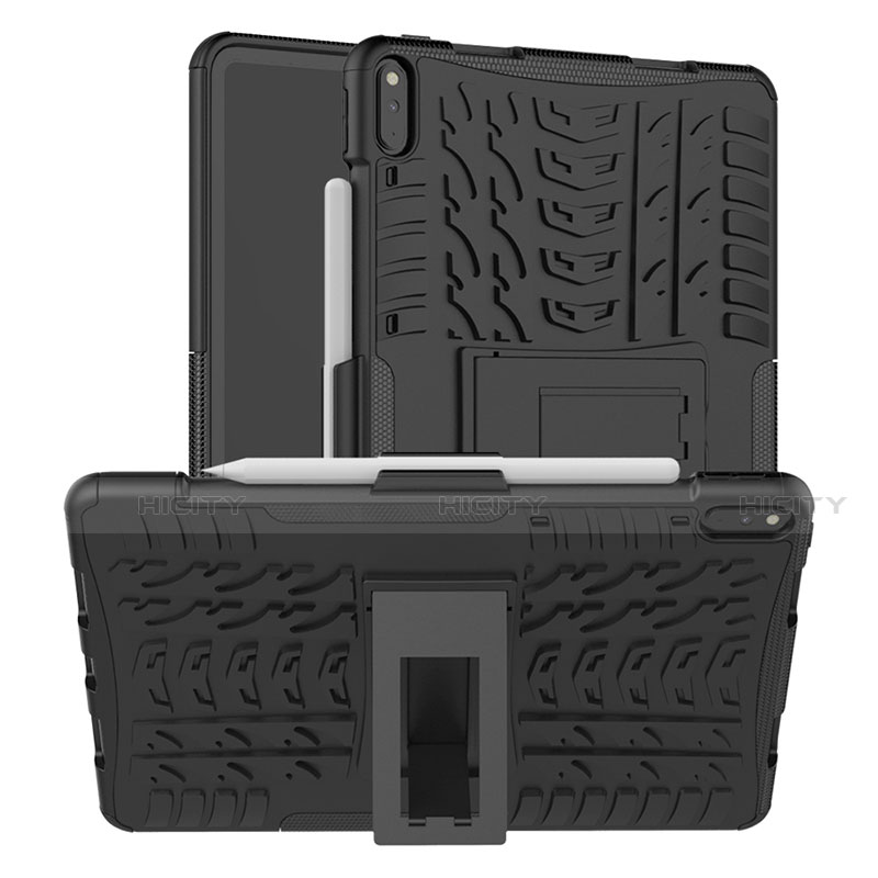 Custodia Silicone e Plastica Opaca Cover con Supporto per Huawei MatePad Pro Nero