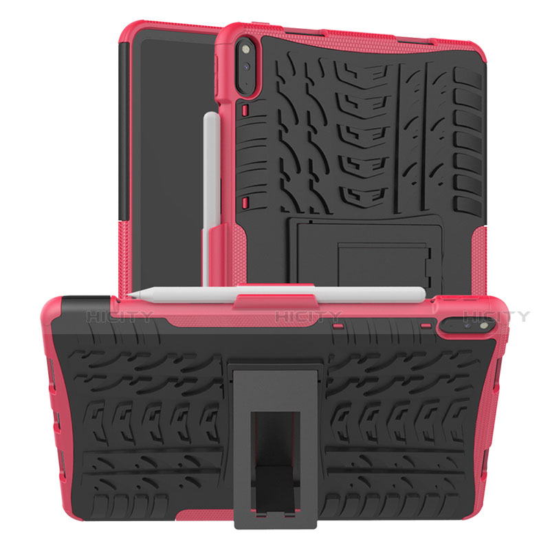 Custodia Silicone e Plastica Opaca Cover con Supporto per Huawei MatePad Pro Rosa