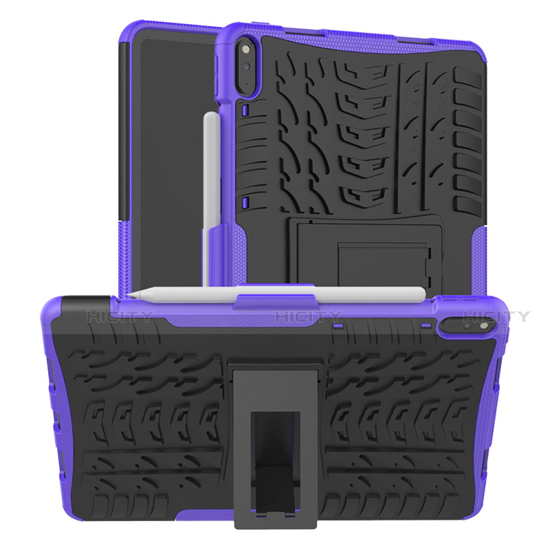 Custodia Silicone e Plastica Opaca Cover con Supporto per Huawei MatePad Pro Viola