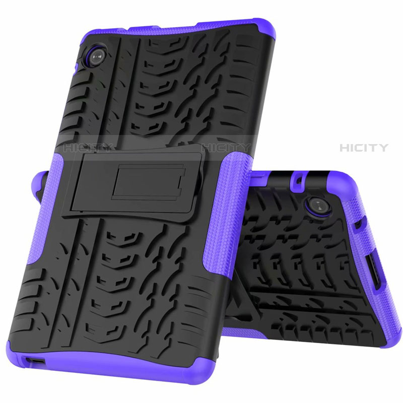 Custodia Silicone e Plastica Opaca Cover con Supporto per Huawei MatePad T 8 Viola