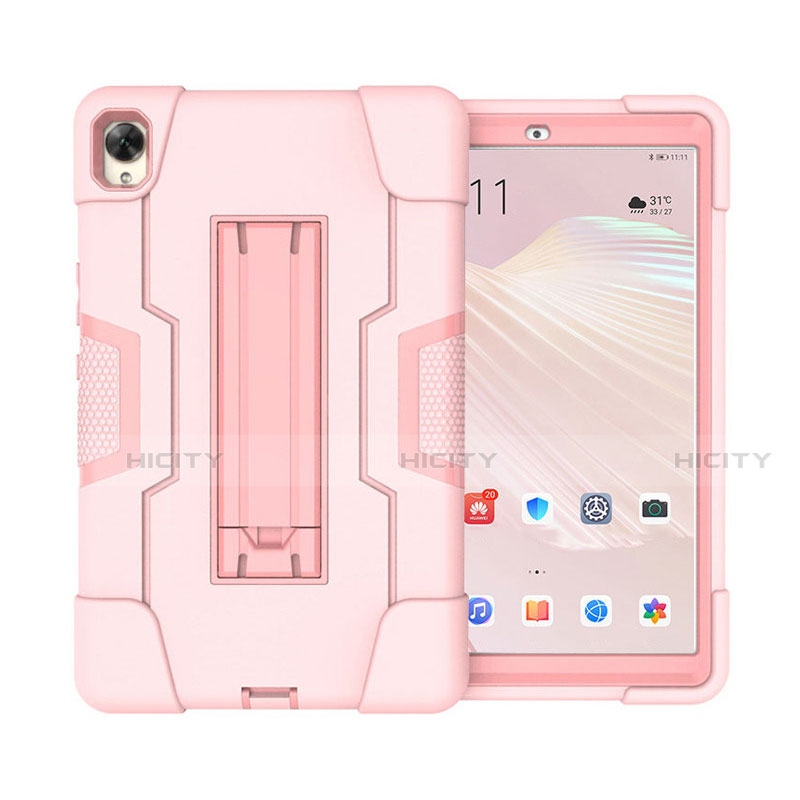 Custodia Silicone e Plastica Opaca Cover con Supporto per Huawei MediaPad M6 10.8