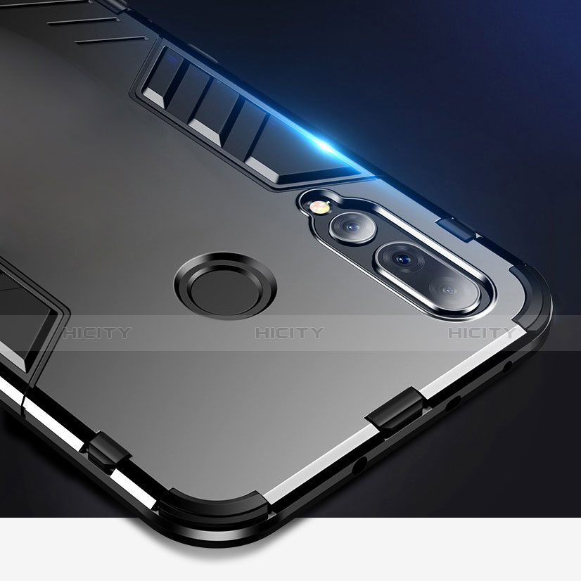 Custodia Silicone e Plastica Opaca Cover con Supporto per Huawei Nova 4