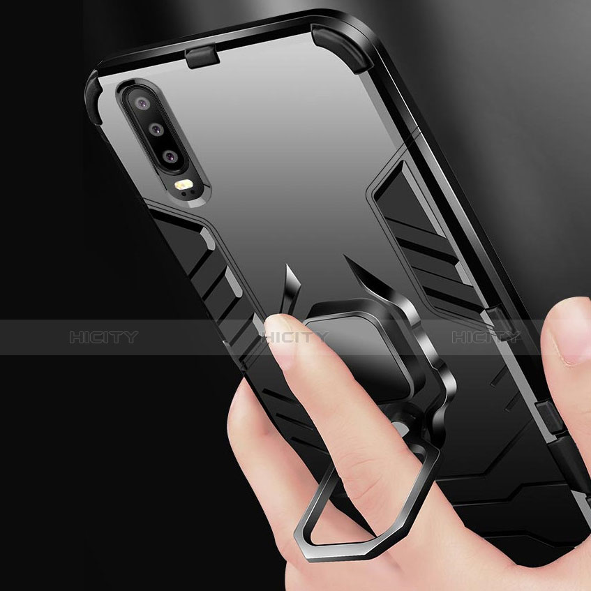 Custodia Silicone e Plastica Opaca Cover con Supporto per Huawei P30