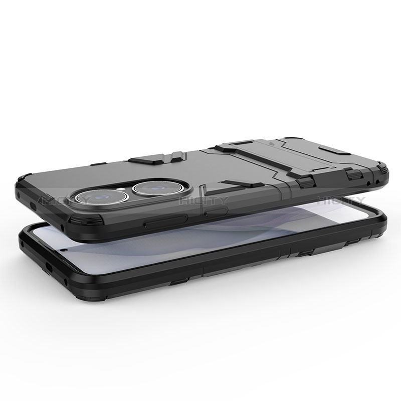 Custodia Silicone e Plastica Opaca Cover con Supporto per Huawei P50