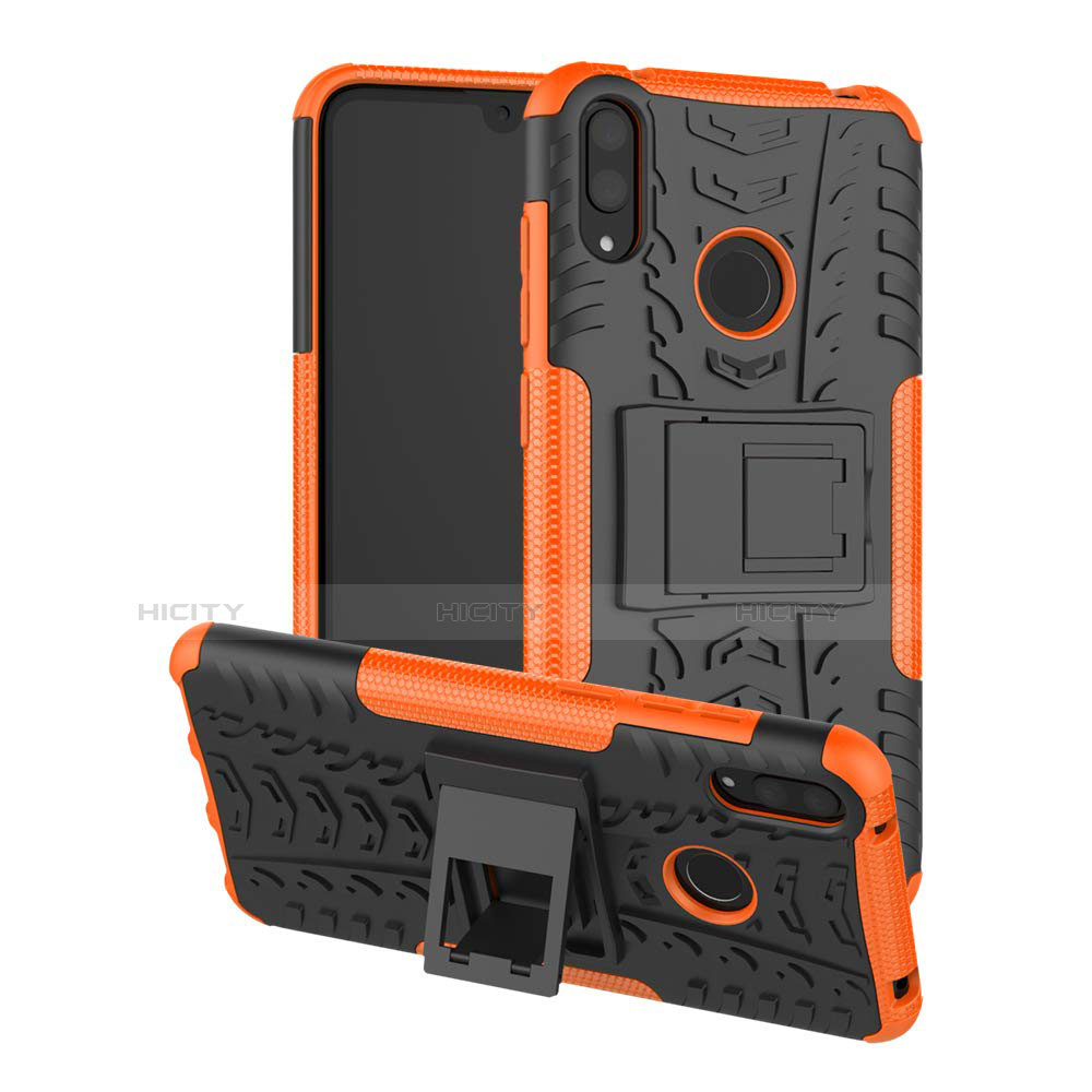 Custodia Silicone e Plastica Opaca Cover con Supporto per Huawei Y7 (2019)