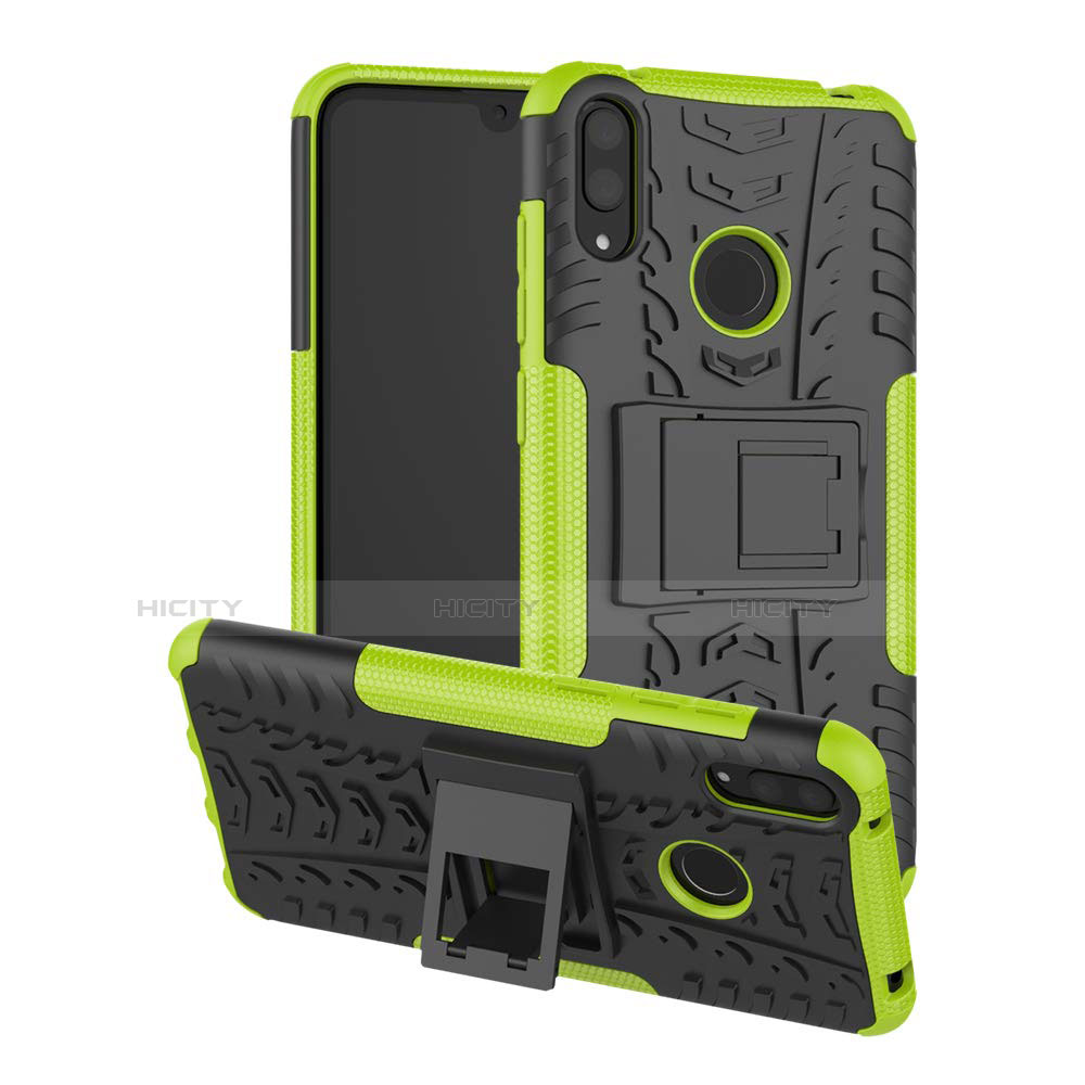 Custodia Silicone e Plastica Opaca Cover con Supporto per Huawei Y7 Pro (2019)