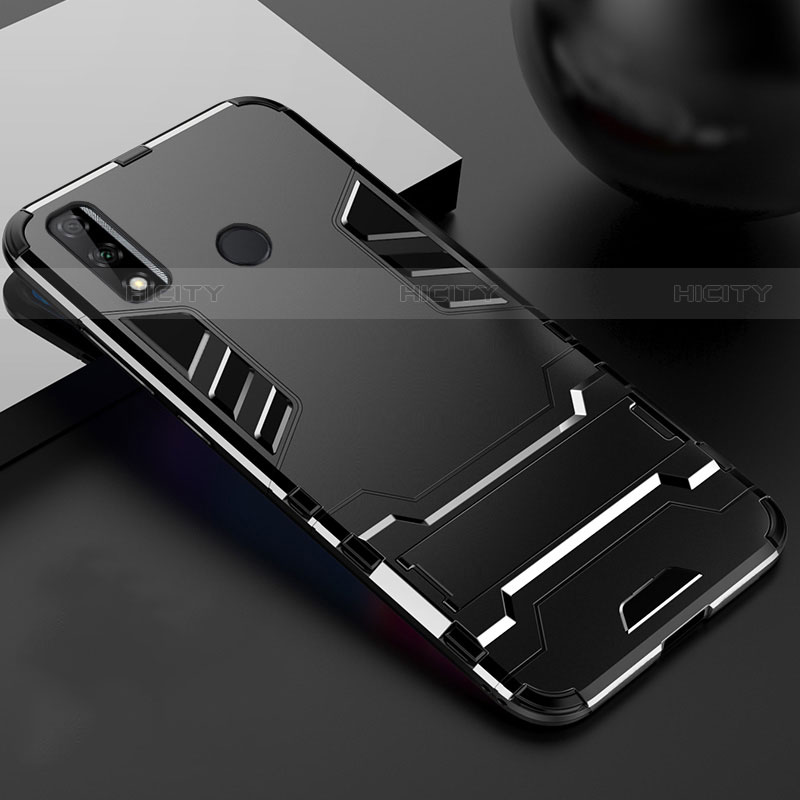 Custodia Silicone e Plastica Opaca Cover con Supporto per Huawei Y8s