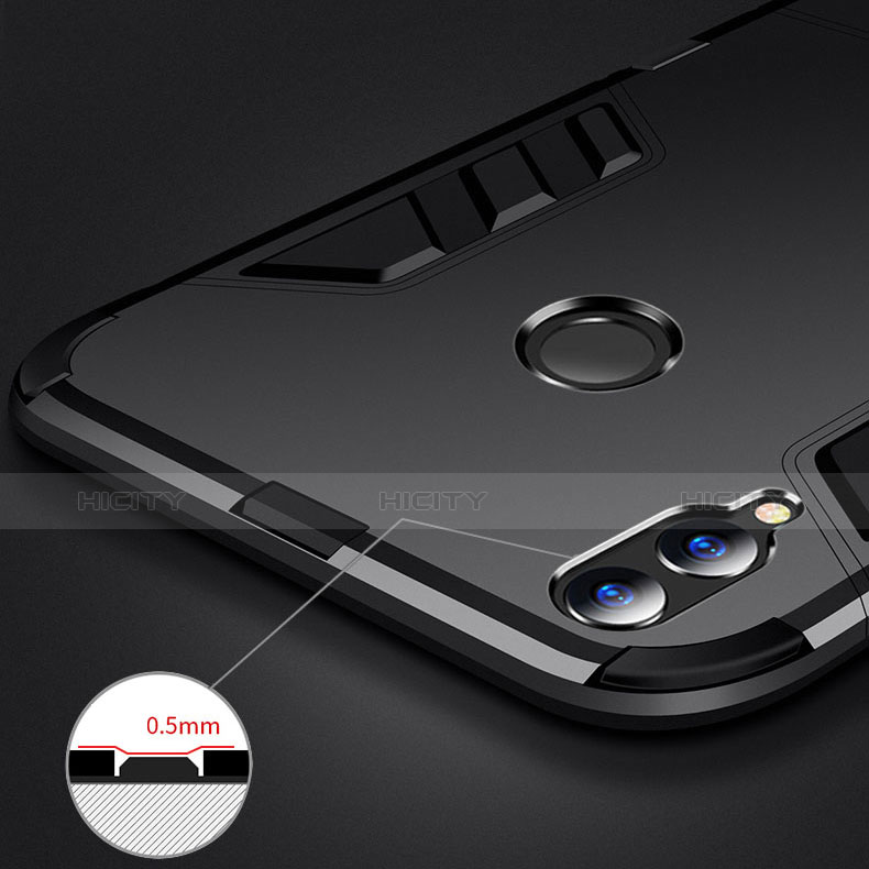 Custodia Silicone e Plastica Opaca Cover con Supporto per Huawei Y9 (2019)