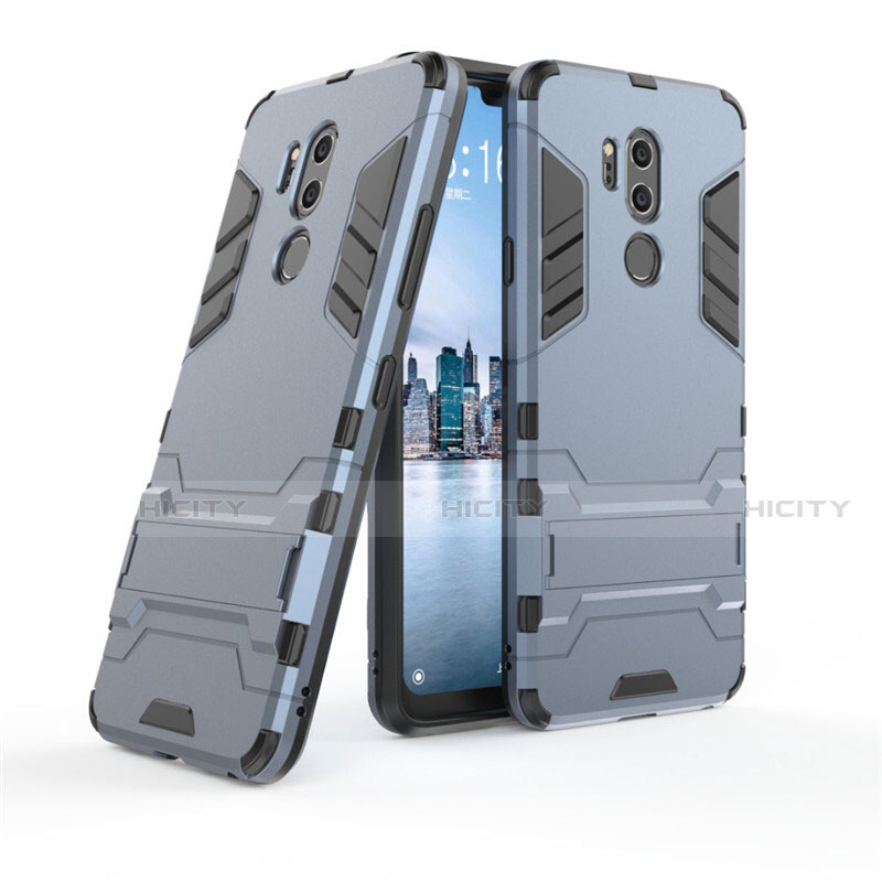 Custodia Silicone e Plastica Opaca Cover con Supporto per LG G7