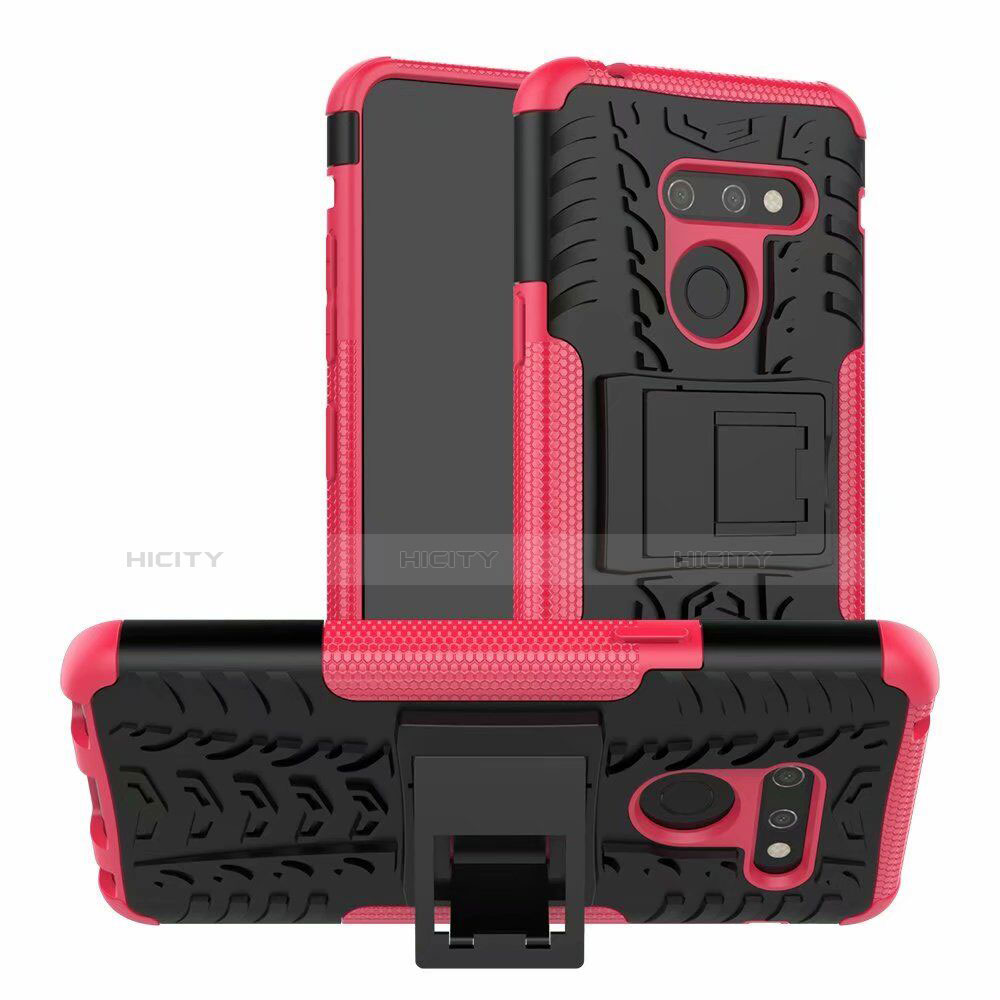 Custodia Silicone e Plastica Opaca Cover con Supporto per LG G8 ThinQ