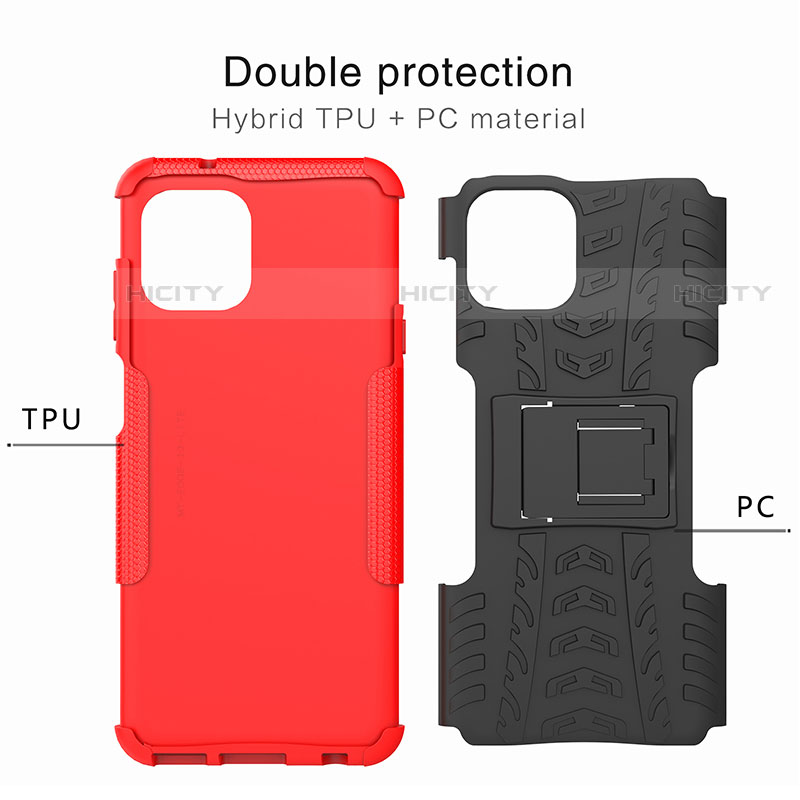 Custodia Silicone e Plastica Opaca Cover con Supporto per Motorola Moto Edge 20 Lite 5G