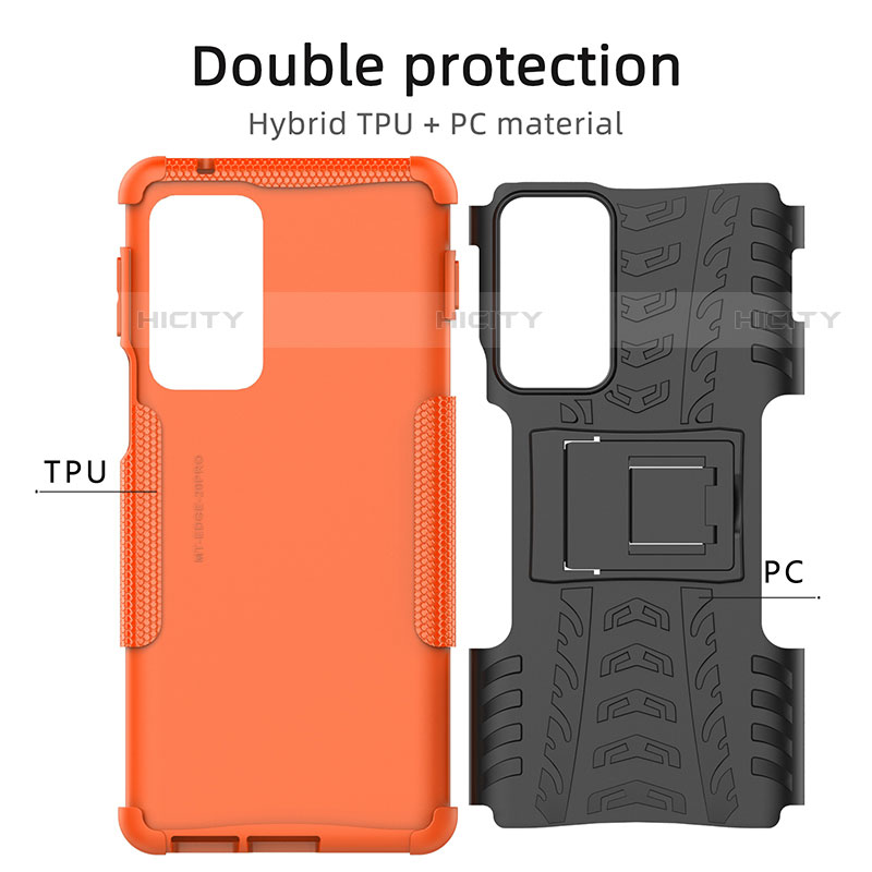 Custodia Silicone e Plastica Opaca Cover con Supporto per Motorola Moto Edge S Pro 5G