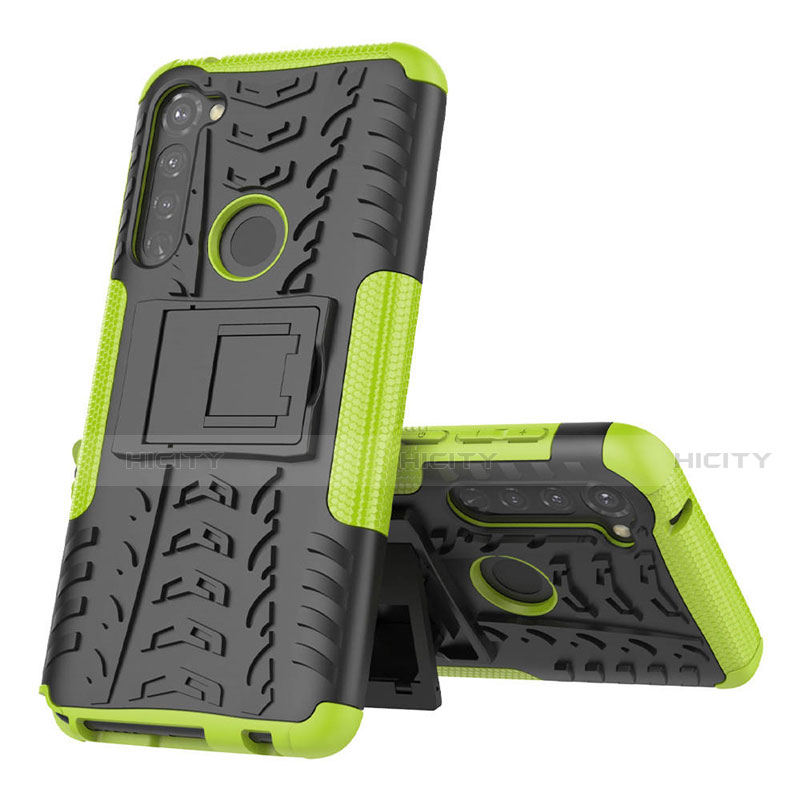 Custodia Silicone e Plastica Opaca Cover con Supporto per Motorola Moto G Pro Verde