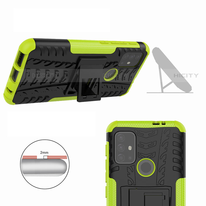 Custodia Silicone e Plastica Opaca Cover con Supporto per Motorola Moto G20