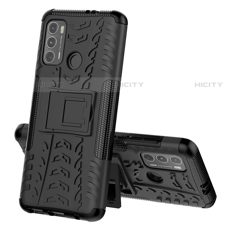 Custodia Silicone e Plastica Opaca Cover con Supporto per Motorola Moto G40 Fusion