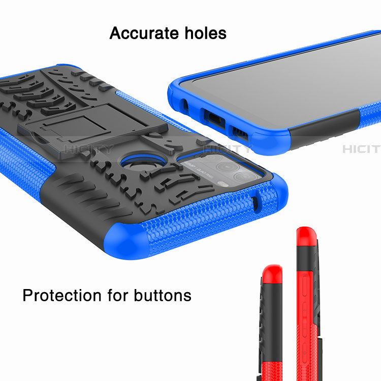 Custodia Silicone e Plastica Opaca Cover con Supporto per Motorola Moto G50