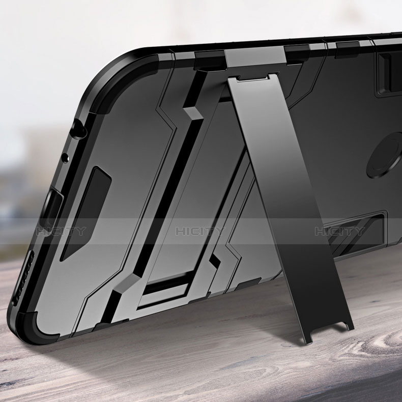 Custodia Silicone e Plastica Opaca Cover con Supporto per OnePlus 5T A5010