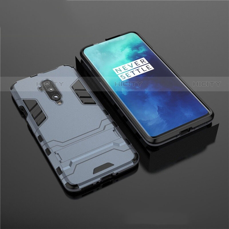 Custodia Silicone e Plastica Opaca Cover con Supporto per OnePlus 7T Pro