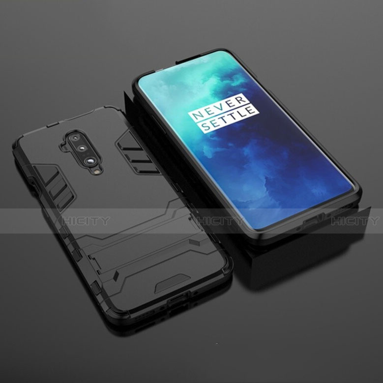 Custodia Silicone e Plastica Opaca Cover con Supporto per OnePlus 7T Pro 5G