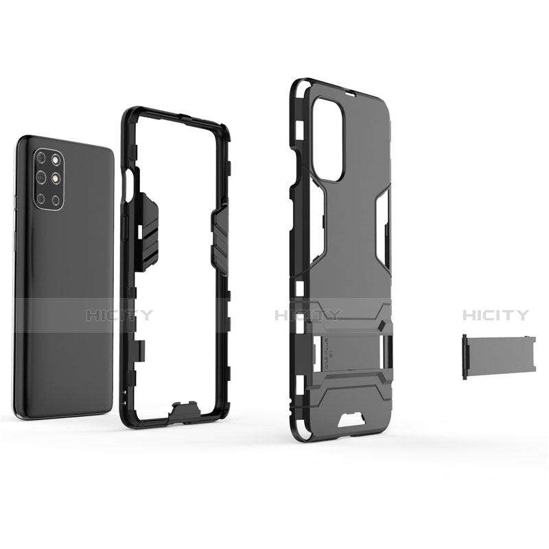 Custodia Silicone e Plastica Opaca Cover con Supporto per OnePlus 8T 5G