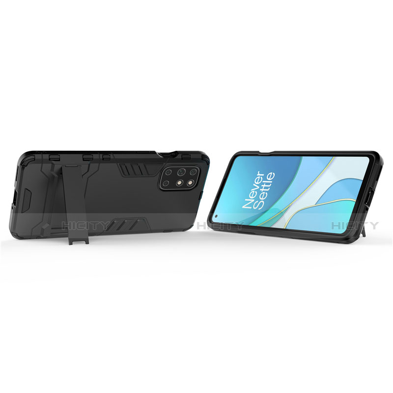 Custodia Silicone e Plastica Opaca Cover con Supporto per OnePlus 8T 5G