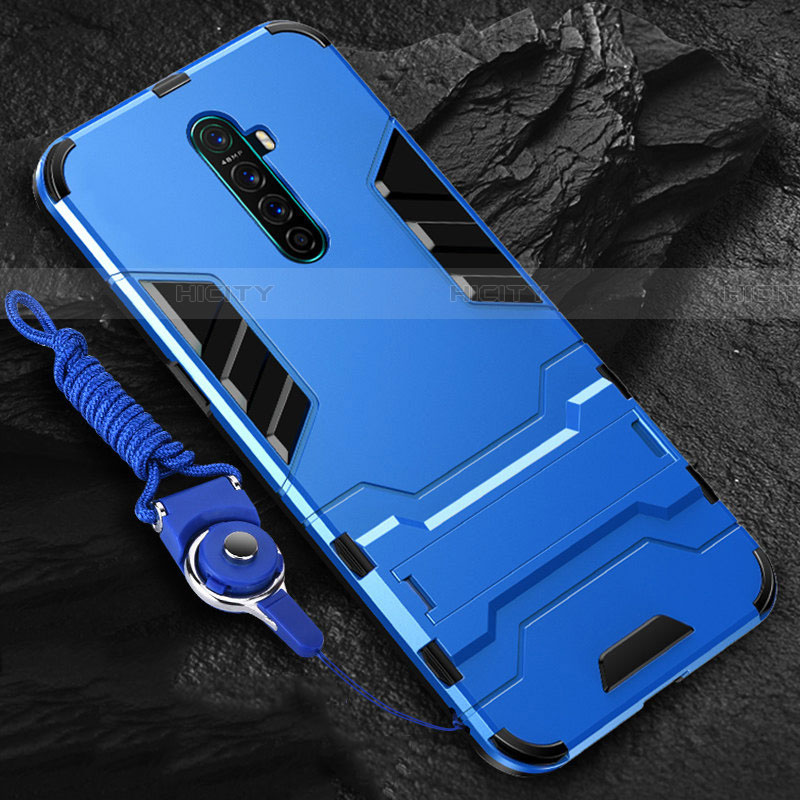 Custodia Silicone e Plastica Opaca Cover con Supporto per Realme X2 Pro