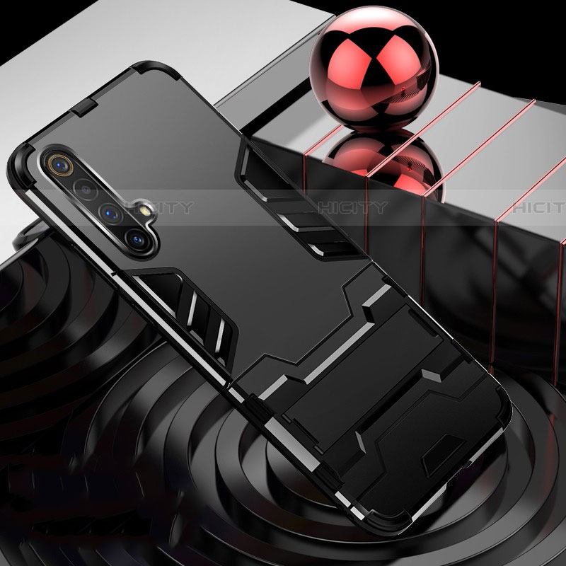 Custodia Silicone e Plastica Opaca Cover con Supporto per Realme X50 5G