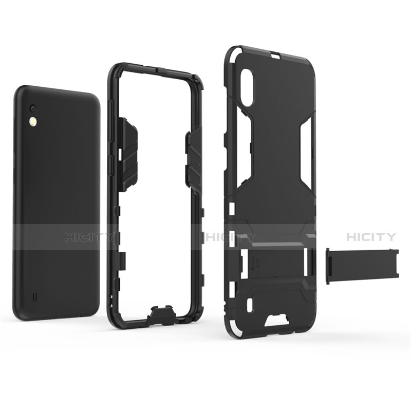 Custodia Silicone e Plastica Opaca Cover con Supporto per Samsung Galaxy A10