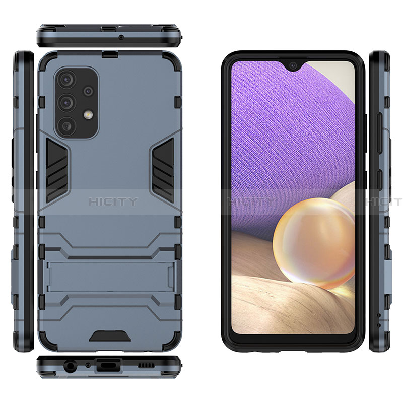 Custodia Silicone e Plastica Opaca Cover con Supporto per Samsung Galaxy A32 4G
