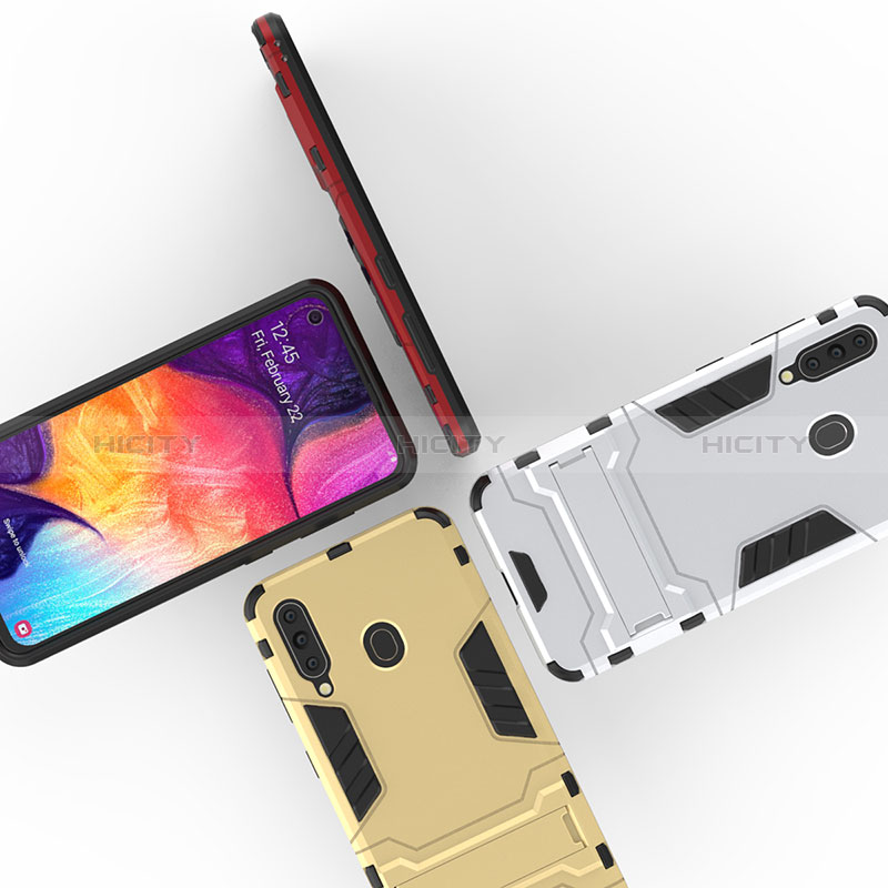 Custodia Silicone e Plastica Opaca Cover con Supporto per Samsung Galaxy A60