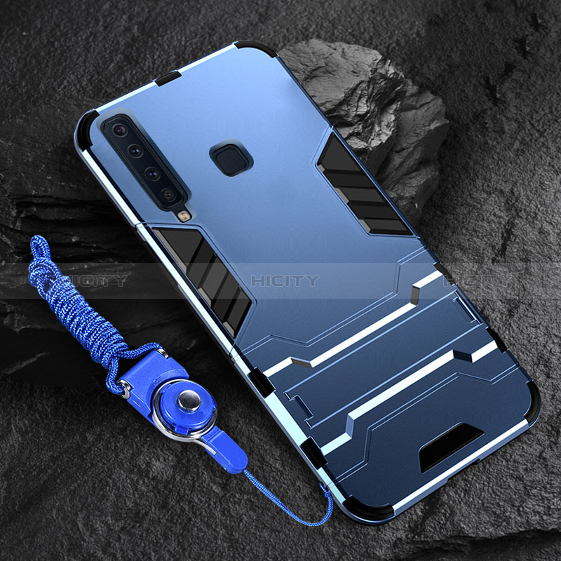 Custodia Silicone e Plastica Opaca Cover con Supporto per Samsung Galaxy A9 (2018) A920