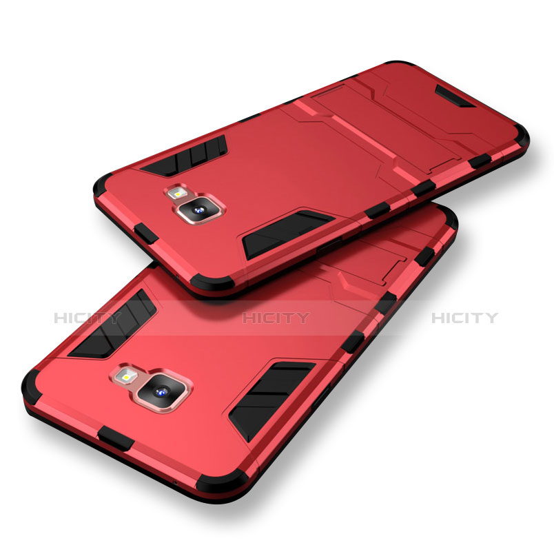 Custodia Silicone e Plastica Opaca Cover con Supporto per Samsung Galaxy A9 Pro (2016) SM-A9100